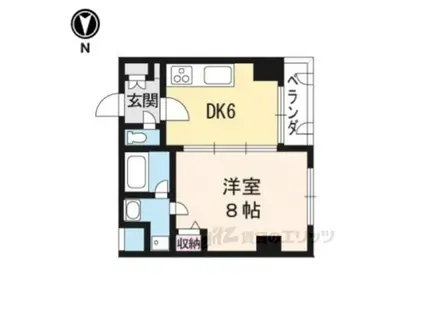 AFICION堀川(1DK/8階)の間取り写真