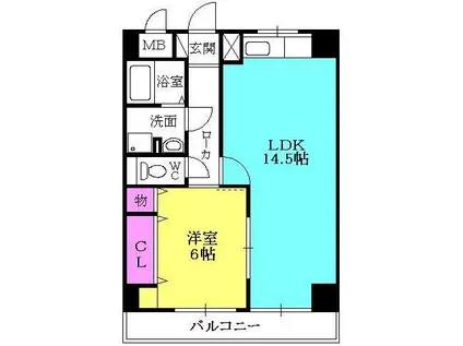 クレッセント イマヅ(1LDK/6階)の間取り写真