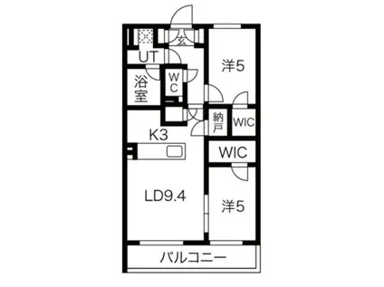 テラス上石神井ウエスト(2LDK/2階)の間取り写真