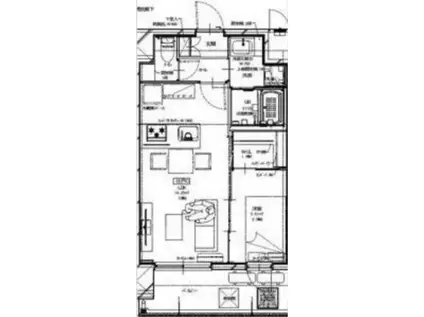 ALIVIS三国本町(1LDK/4階)の間取り写真