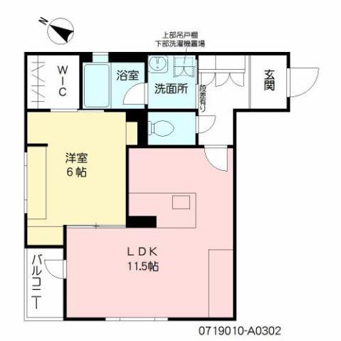 LE 日赤前(1LDK/3階)の間取り写真