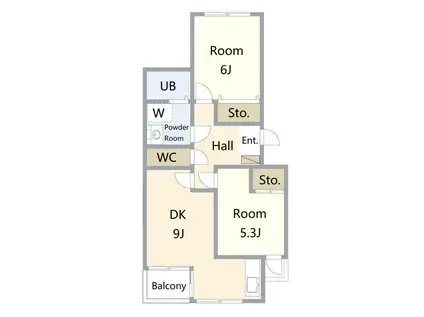 アムヒルズ(2LDK/3階)の間取り写真