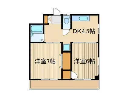 ハイムクレイン(2K/3階)の間取り写真