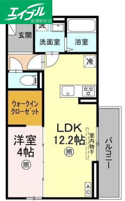 フェリーチェ 浜ノ茶屋(1LDK/1階)の間取り写真