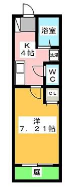 グレイス米本(1K/1階)の間取り写真