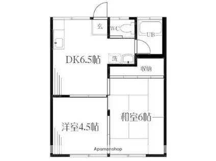 ステラポラーレII(2DK/1階)の間取り写真