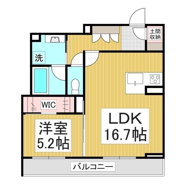TS スクエアII(1LDK/1階)の間取り写真