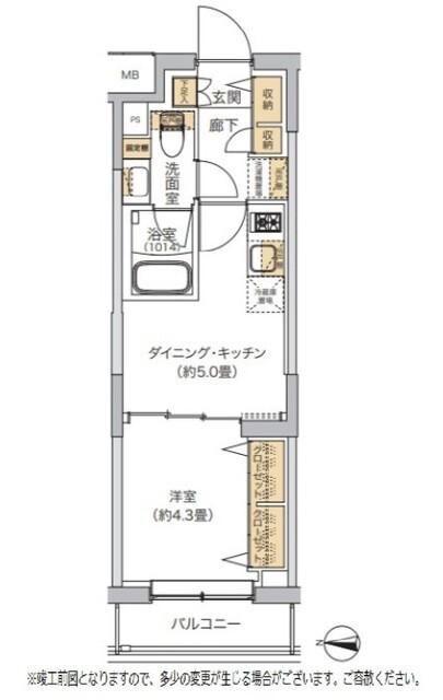 リビオメゾン湯島(1DK/2階)の間取り写真