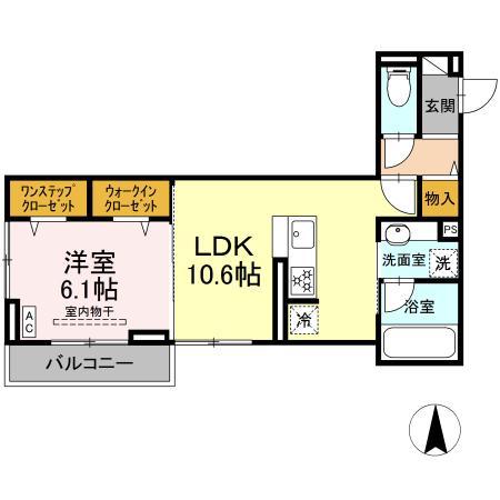 ステラ ルーチェ(1LDK/1階)の間取り写真