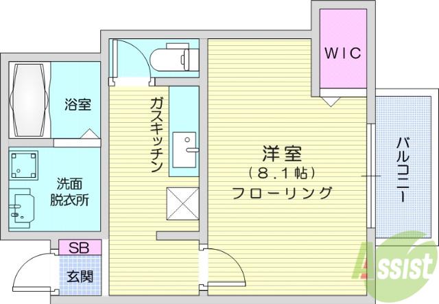 ソレイユパルク11番館(1K/1階)の間取り写真