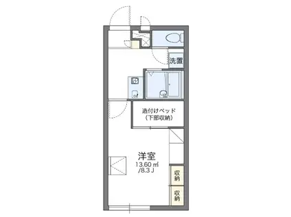 レオパレスひだまり(1K/1階)の間取り写真