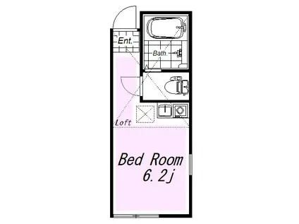 ユナイト梶山マンゴーサンデー(ワンルーム/2階)の間取り写真