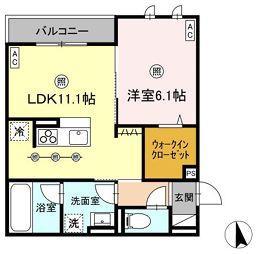 D-RESIDENCE川口3丁目E(1LDK/2階)の間取り写真