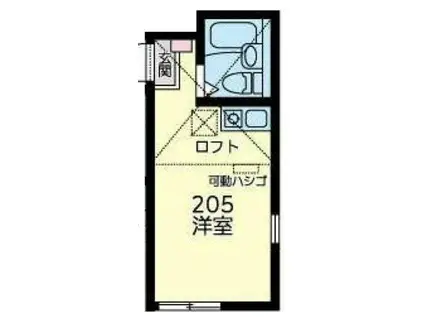 ユナイト井土ヶ谷スウィーツベリーオペラ(ワンルーム/2階)の間取り写真