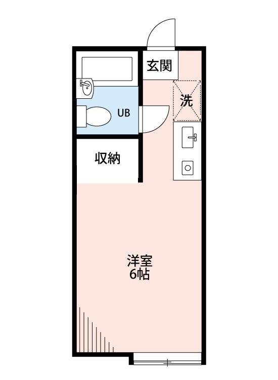 シャンボールA(ワンルーム/1階)の間取り写真