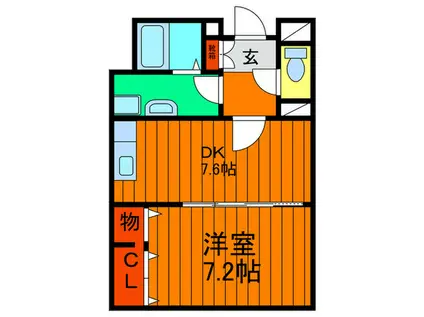 アバンザール(1DK/3階)の間取り写真