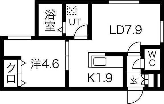 エルフ11(1LDK/3階)の間取り写真