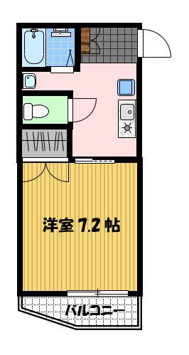 BRAVASーI(1K/3階)の間取り写真