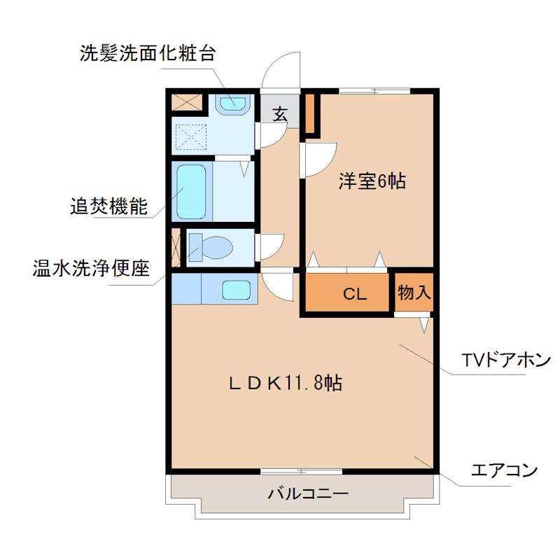 BEAUTERRACEステラ(1LDK/2階)の間取り写真