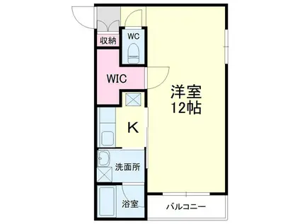 アリスト(1K/2階)の間取り写真