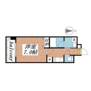 スカイフラット名古屋(1K/7階)の間取り写真