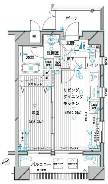 デュオ・スカーラ蒲田II(1LDK/2階)の間取り写真