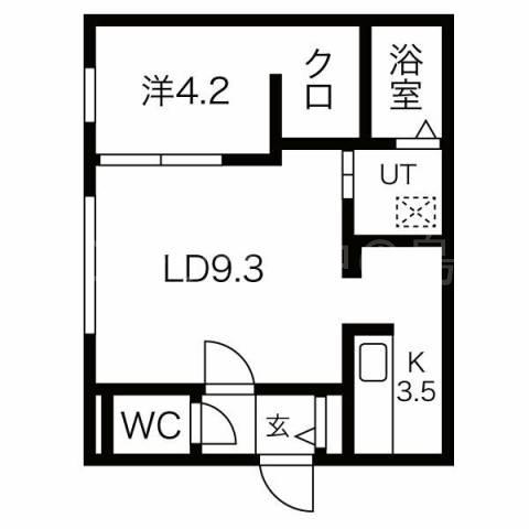 LIVEASE HIRAGISHI (1LDK/1階)の間取り写真