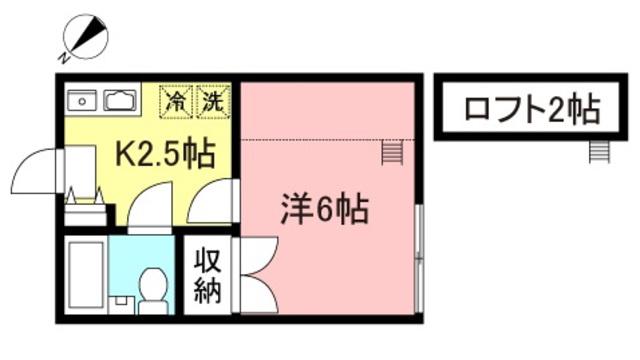 桜プレイス・アネックス(1K/2階)の間取り写真