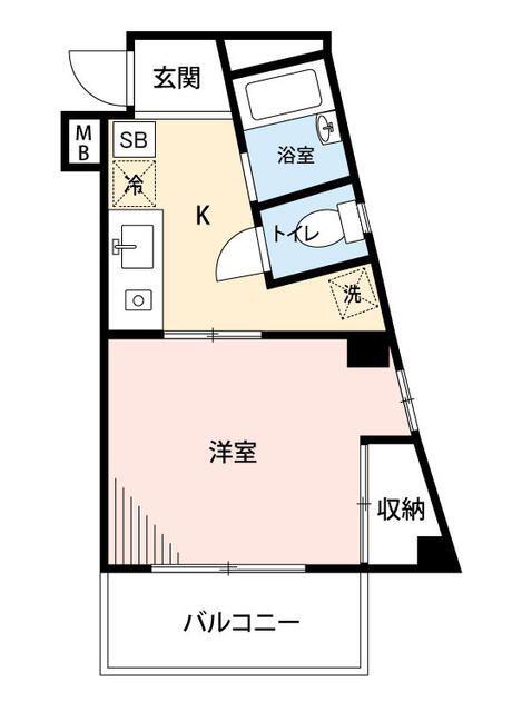 マイナビSTAYミライエ上板橋メゾン(1K/4階)の間取り写真