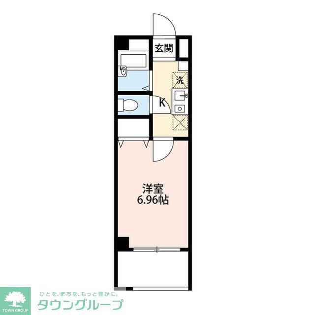 アンプルールフェール 槙(1K/2階)の間取り写真