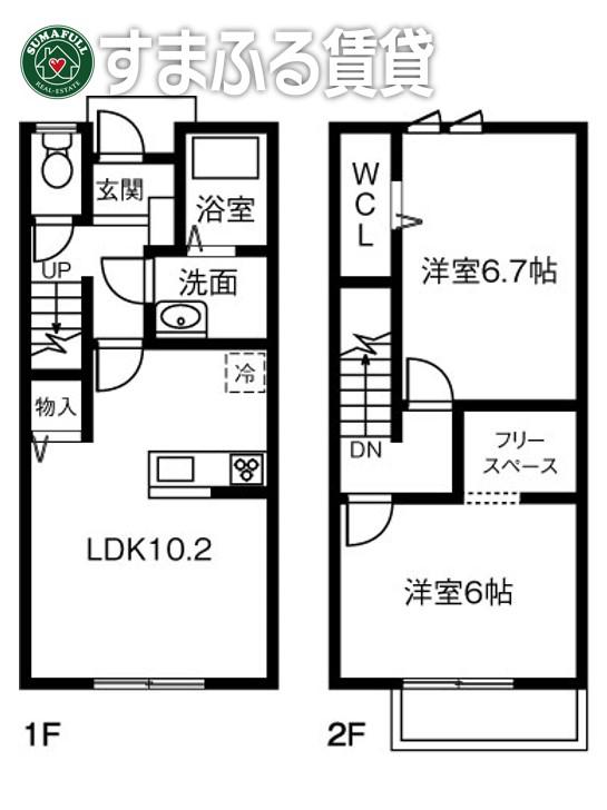GRANDCHARIOT(2LDK/1階)の間取り写真