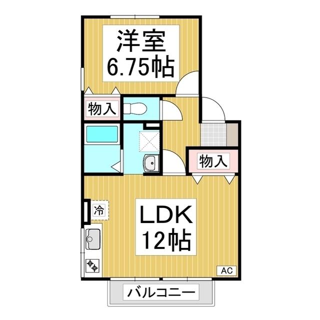 EL DUO・APIS A(1LDK/1階)の間取り写真