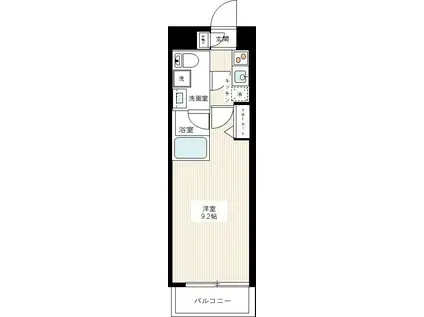 MAXIV赤羽西AZ(1K/4階)の間取り写真