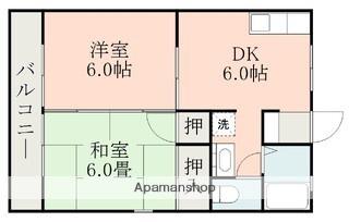 セジュールかんのかど B棟(2DK/2階)の間取り写真