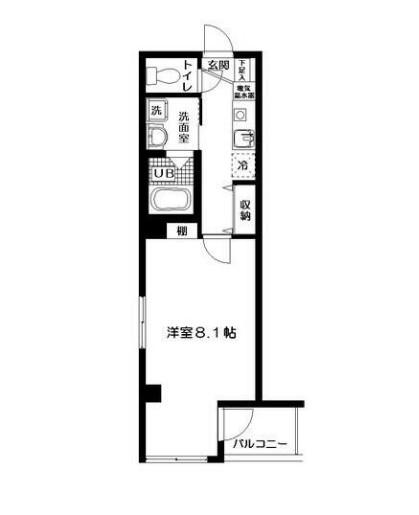 ROOST ルースト(1K/5階)の間取り写真
