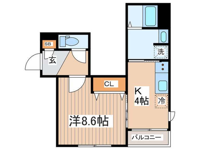 アービス高円寺(1K/2階)の間取り写真