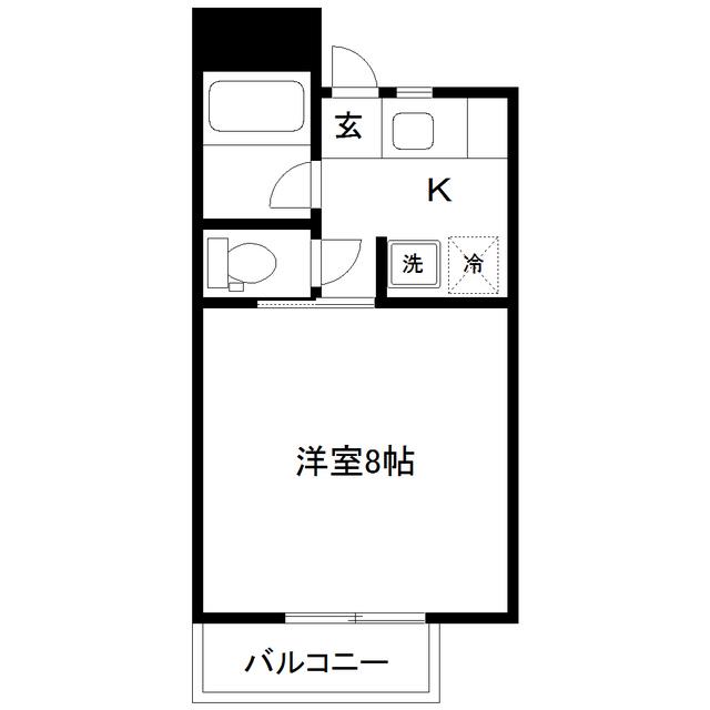 NISHIKICHO ノース ONE(1K/2階)の間取り写真