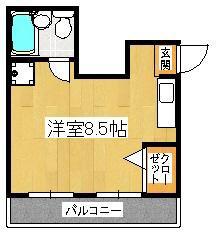 JLBグランエクリュ西船橋(ワンルーム/3階)の間取り写真