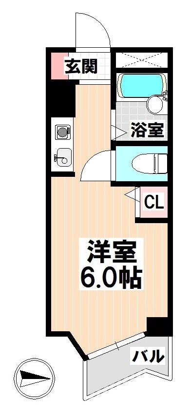 アーバンアメニティー(ワンルーム/4階)の間取り写真