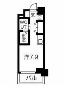 クラリッサ川崎イースト(ワンルーム/2階)の間取り写真