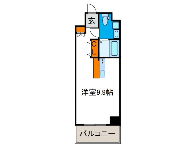 パウゼドーム前(ワンルーム/11階)の間取り写真