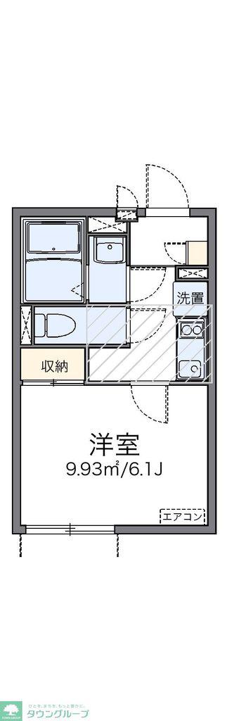 レオネクストアドラブール千寿(1K/2階)の間取り写真