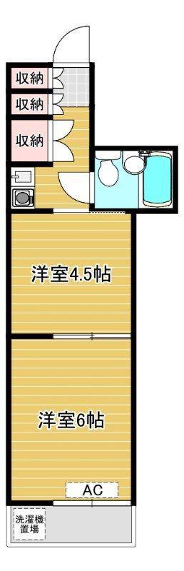 リファレンス千葉旭町(2K/3階)の間取り写真