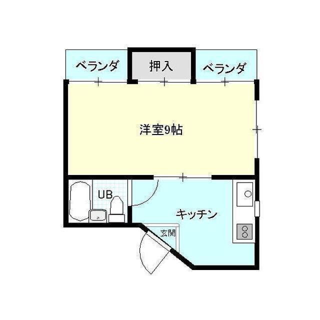北村第一ビル(1K/4階)の間取り写真