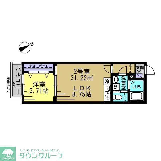AJ幕張II(1LDK/1階)の間取り写真