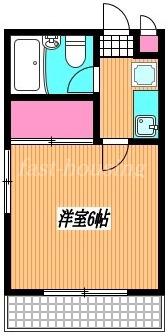 イーストハイム(1K/1階)の間取り写真