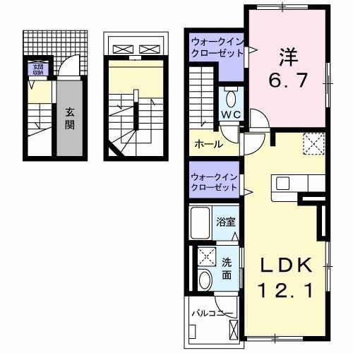 アーデント(1LDK/3階)の間取り写真