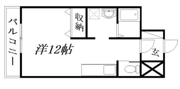 AVENUE大工町(ワンルーム/2階)の間取り写真