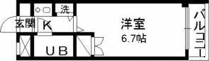 ジョイフル玉川学園(1K/4階)の間取り写真