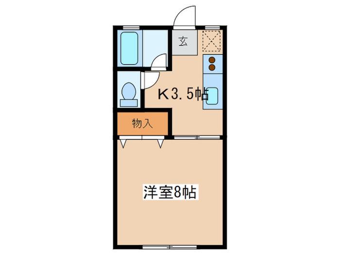 ジュネス今井(1K/1階)の間取り写真